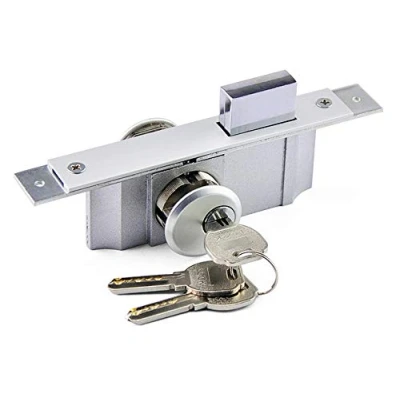 Image of 2 Pcs Cylinder Cabinet Locks Furniture Lock Drawer Desk Wardrobe Push Plunger for Storage Door Tool Box Drawers and Files with Keys