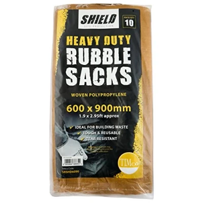 Image of XL, XXL RUBBLE SACKS HEAVY DUTY POLYPROPYLENE BAGS PP 800 x 1200mm, 600 900mm