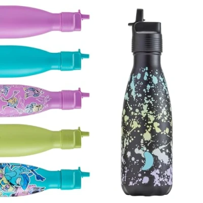 Image of Chilly&#039;s Kids Original Bottles 90% Stainless Steel BPA Free, Double Walled Vacuum Insulated Bottle For Cold and Hot Drinks 350ml Splatter
