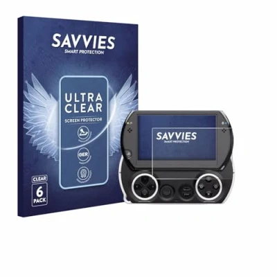 Image of Savvies 6 Pack Screen Protector compatible with Sony PSP Go Protection Film Clear