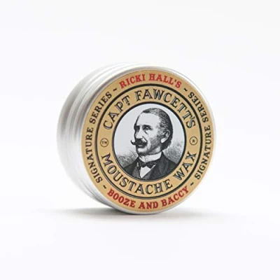 Image of Captain Fawcett Ricki Hall&#039;s Booze &amp; Baccy Moustache Wax 15ml