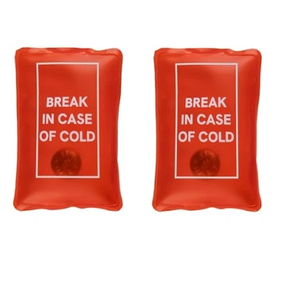 Image of Fisura Original Hand Warmer. Mini Warmer Gel Reusable Pocket Outdoor Activities (2 units, Cold, red)