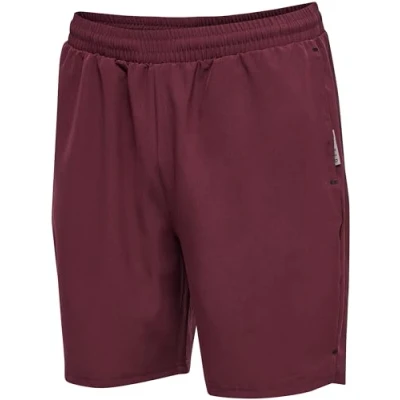 Image of hummel Hmlmove Grid Woven Men&#039;s Shorts Grape Wine