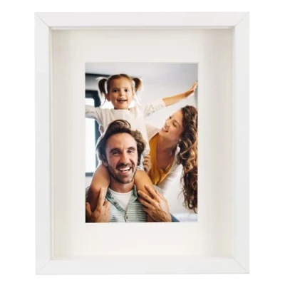 Image of BD ART Shadow Box 3D 8x10x1 Inch, Display Photo Frames, White, Picture Frame with Wall and Tabletop, for Crafts, Photos, Souvenir, Baby Items, dried Flowers