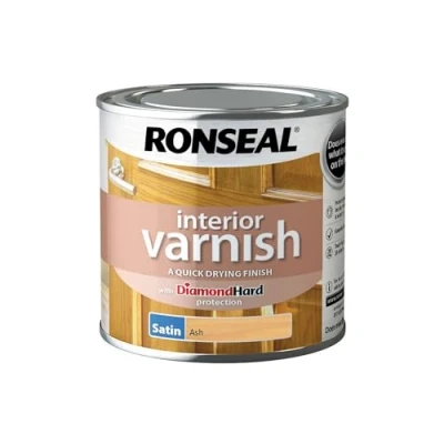 Image of Ronseal RSLIVSAS250 250ml Quick Dry Satin Interior Varnish Ash
