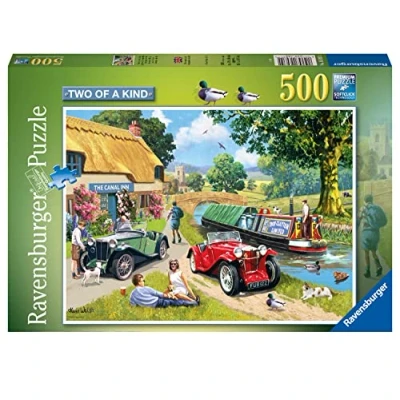 Image of Ravensburger Two of a Kind 500 Piece Jigsaw Puzzles for Adults &amp; Kids Age 10 Years Up Nostalgic Puzzle