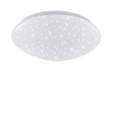 Image of BRILONER Leuchten LED Bathroom Light, Ceiling Light with Star Decoration, IP44, 12 Watt, 1,200 Lumens, 4,000 Kelvin, White, Diameter 28 cm