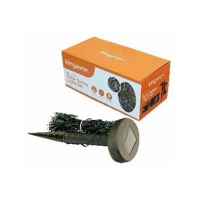 Image of 100 LED White Solar String Lights Set By Kingavon