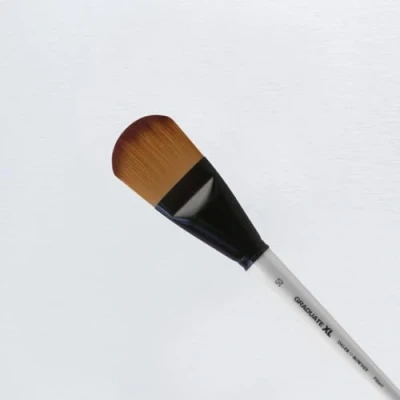 Image of Daler Rowney Graduate XL Multi Technique Brush, Soft Synthetic Hair, Long Handle, Filbert, 50