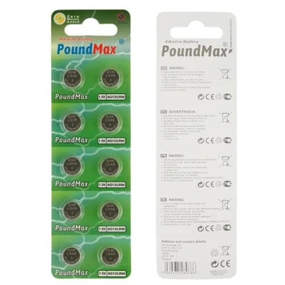 Image of 10 x AG13 LR44 1.5 V Alkaline Button Cell Battery by PoundMax