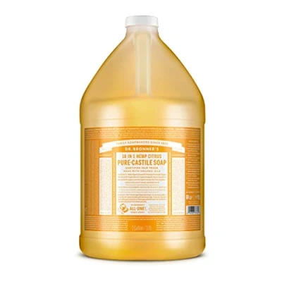 Image of Dr Bronner Citrus Pure Castile Liquid Soap, 3.79l