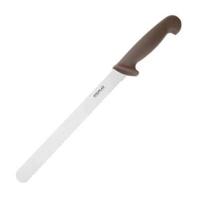 Image of Hygiplas Slicer Serrated Brown 10&quot;