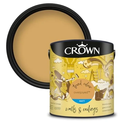 Image of Crown Walls &amp; Ceilings Matt Emulsion Paint, Size 2.5L, Overjoyed