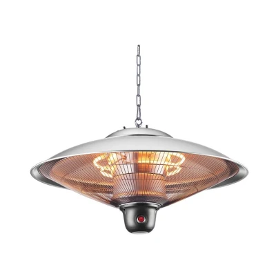 Image of Marl 2000W Pendant Outdoor Patio Heater Silver IP34