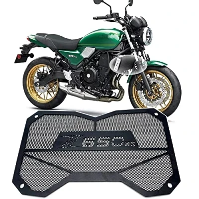 Image of Radiator Grille Guard Cover Protector Compatible with For Kawasaki Z650RS 2021 2022 Motorcycle Net Protection, Black