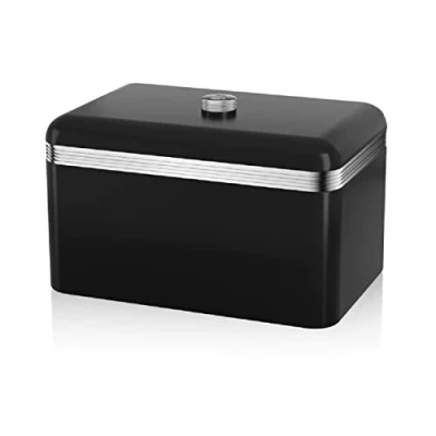 Image of Swan Retro Bread Bin Black