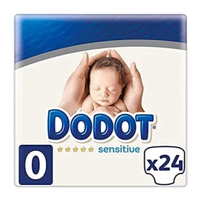 Image of DODOT Sensitive Couche pour Bébé 24 Pièces, Taille 0
