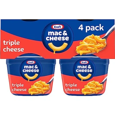 Image of Kraft Macaroni &amp; Cheese Easy Mac Triple (8.2oz Box , Pack of 4)