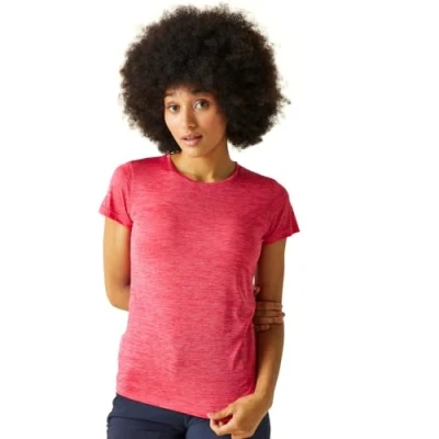 Image of Regatta Women&#039;s Durable Fingal Edition T Shirt Pink Potion Flamingo Pink, Size: 20