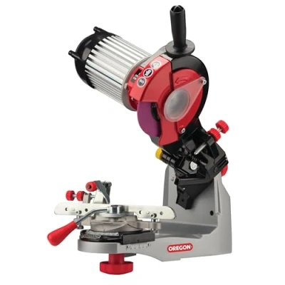 Image of Oregon Professional Chainsaw Sharpening Device, Compact 230 Volt Bench Grinder, Universal Chain Saw Sharpener, Electric, for All Chains (520 230)
