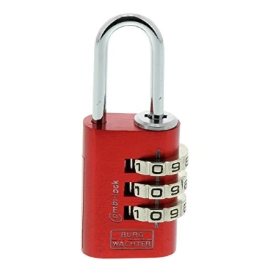 Image of Burg Wächter Combi 88 20 F Sb Adjustable Combination Lock 3.2 mm Thickness 3 Digit Rollers, Assorted Colours