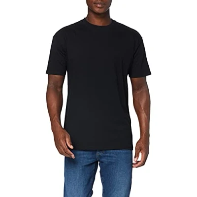 Image of Build Your Brand Men&#039;s Heavy Oversize tee T Shirt, Black, L