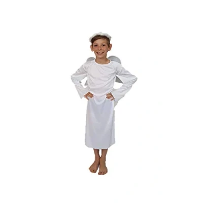 Image of Angel Gabriel Boys Girls Child Xmas Nativity Fancy Costume : Medium 7 9 yrs