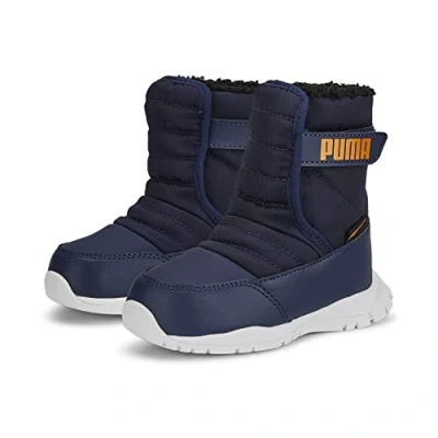 Image of PUMA Nieve Boot WTR AC Inf Sneaker, Peacoat Vibrant Orange, 5 UK Child