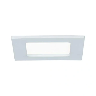 Image of Paulmann 92064 Square Ceiling 4000 K Neutral White LED Panel IP44 Splash Proof Includes Bulb Recessed Light Plastic 6 W, Fest verbaut