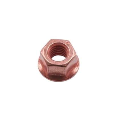 Image of Connect 30739 Copper Flashed Nut Flanged M8 x 1.25 13mm Hex 5pc