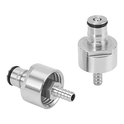 Image of 2Pcs/Lot 304 Stainless Steel Carbonation Cap 5/16 Inch Barb, Ball Type, Fit Drink PET Bottles, Homebrew Kegging