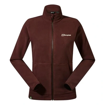 Image of Berghaus Women&#039;s Prism 2.0 Micro Interactive Full Zip Polartec Fleece Jacket Added Warmth Flattering Style Durable, Cedar Brown, 12