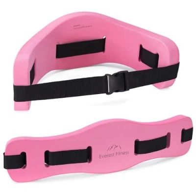 Image of EVEREST Fitness Swimming Belt For Adults Adjustable Swim Aqua Jogging Water Belts Aerobics, and Training Accessories in Pink