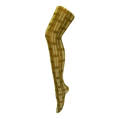 Image of Sock Snob Ladies Thick Coloured 80 Denier Opaque Patterned Winter Fashion Tights (18 24 UK 48&quot;/54&quot; (XL), Skye Yellow)