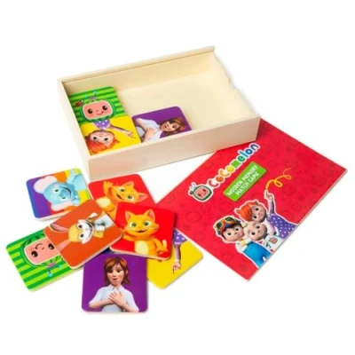 Image of CoComelon Wooden Memory Card Game Educational Toy for Children