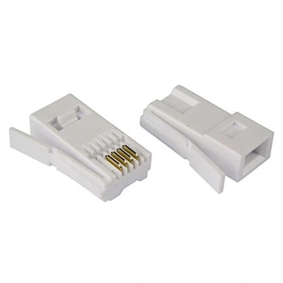 Image of Kauden Titan BT 431A Telephone Line 4 Contacts Crimp Plugs Ends [25 Pack]