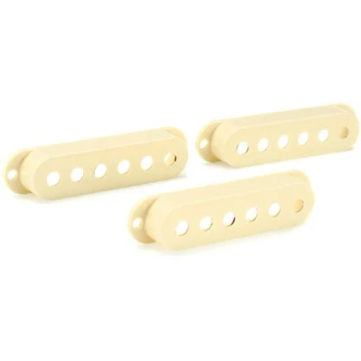 Image of Fender Road Worn Stratocaster Pickup Covers Set of 3 Aged White