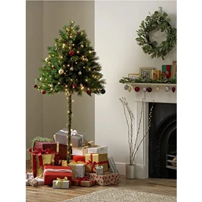 Image of Habitat 6ft Green Half Parasol Christmas Tree Decoration