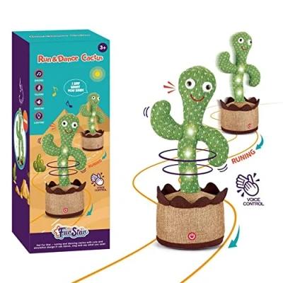 Image of Dancing and Repeating Cactus, Cute Cactus Toy, Luminous Singing Toy for Children Adults (Song 120+Dance+Recording+Lighting)