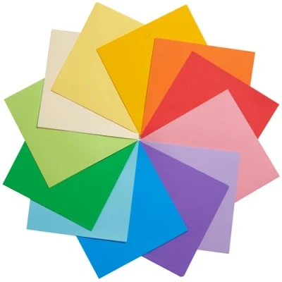 Image of Colorful Origami Paper 120 Sheets, 12 Bright Colors 6 Inch 70gsm Double Sided Square Folding for DIY Arts Crafts Projects Kids Adults