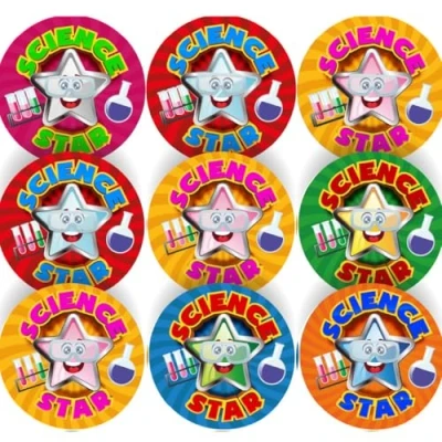 Image of 144 Star Science 30mm Glossy Reward Stickers for Teachers &amp; Parents