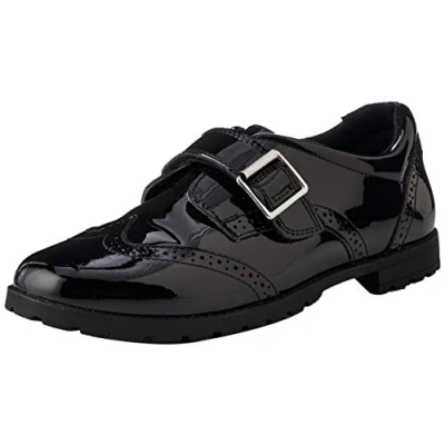 Image of Hush Puppies Girl&#039;s Emily SNR School Uniform Shoe, Black, 5 UK