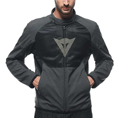 Image of Dainese Ignite Air Tex Jacket, Summer Motorcycle Mesh Fabric, Men&#039;s Soft Protections, Auxetica Incense/Black/Incense, 54