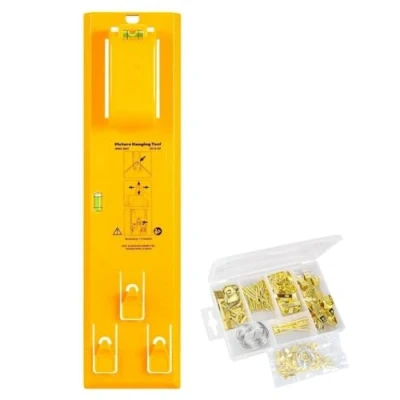Image of Fowecry Picture Hanger, Hanging Tool with Level Easy Frame Hanger Wall Kit, Painting