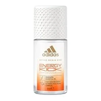 Image of adidas Energy Kick Roll On Deodorant for Her, with Mandarin Oil and 24 Hour Freshness Skin Friendly Formula, 50 ml