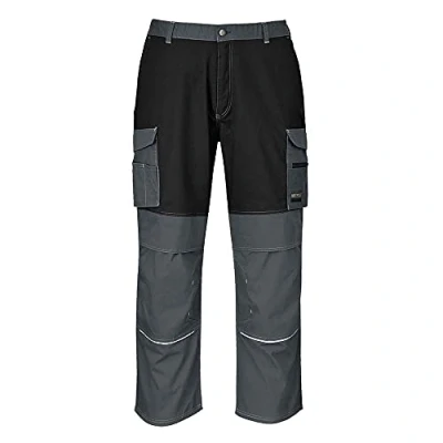 Image of Portwest Granite Trouser, Size: L, Colour: Zoom Grey/Black, KS13ZBRL