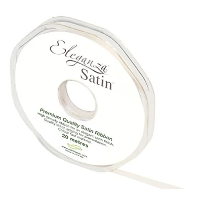 Image of ELEGANZA Double Faced Satin 6mm x 20m Ivory No.61, 6 mm 20 m