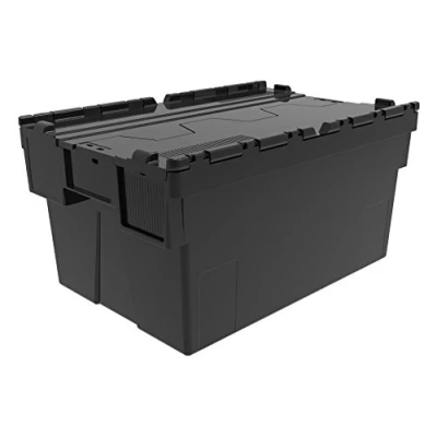 Image of 1 x Attached Lidded Plastic Box 56 Litres