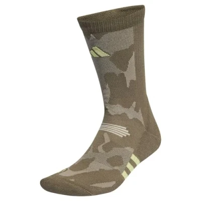Image of adidas Unisex Performance Training Graphic Camo Socks, olive strata/metal grey/pulse lime, 4.5 6
