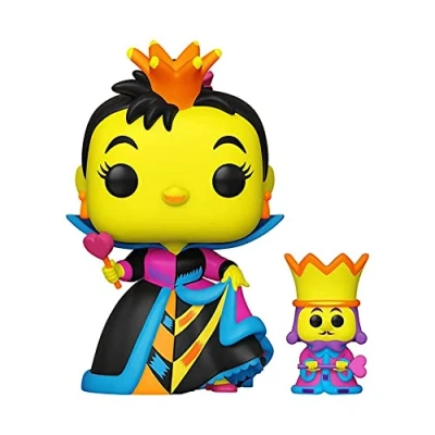 Image of Funko Pop! 559 Alice in Wonderland 1063 Queen of Hearts with King Blacklight Exclusive